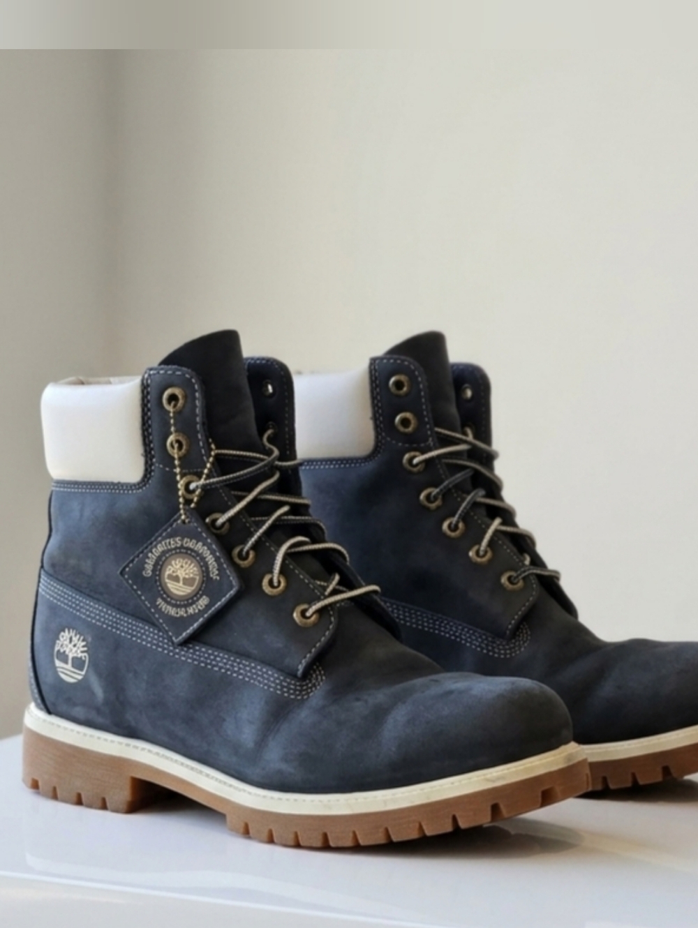 Timberland Men's Navy Blue Nubuck Work Boots